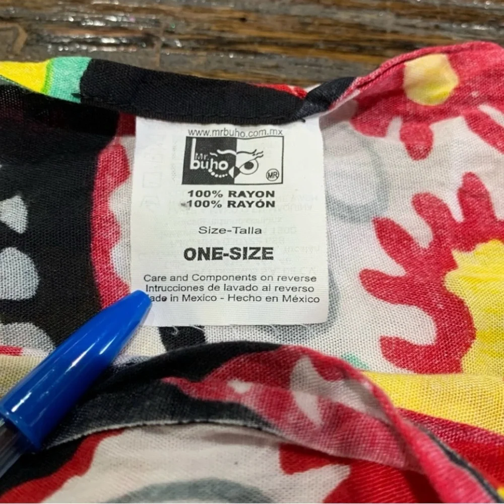 Mr Buho Sarong Vibrant Swim Cover Wrap Skirt Skull Design - Picture 8 of 12